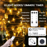 suddus 200 Led Christmas Lights Outdoor Waterproof, 66ft Fairy Lights Plug in Connectable, Warm White Christmas Lights Indoor for Xmas Tree Holiday Party Porch Decor suddus