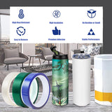 HSDCO 4 Rolls Heat Tape for Sublimation, Heat Resistant Tape for Heat Transfer Sublimation Press, 20mm x 33m(108ft) No Residue Heat Transfer Tape (Blue) HSDCO