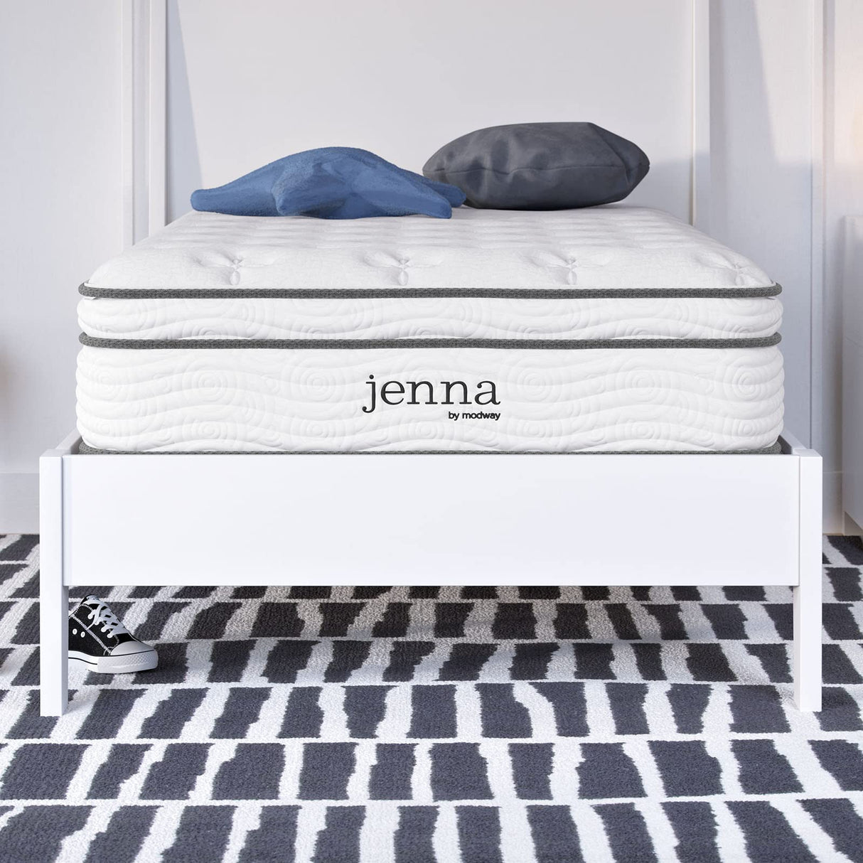 Modway Jenna 10” Innerspring and Memory Foam Twin Mattress With Individually Encased Coils Modway