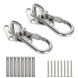 ABuff 1100 lb Heavy Duty Hammock Hanging Kit for Hammock Stands, Yoga & Brazilian Hammocks Hooks, 2-Pack Swing Chair Hammocks Ceiling Fan Sandbag Hook Load-Bearing Hook Shade Net Diamond Fixing Hook ABuff