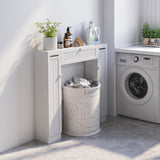 Giantex Over The Toilet Storage Cabinet with 2 Doors and Adjustable Shelves, Space-Saving Rack Bathroom Shelf with Paper Holder, Freestanding Bathroom Storage Over The Toilet for Small Space, White Giantex