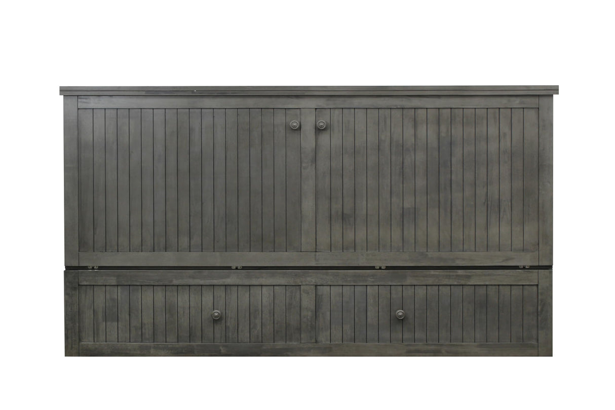 Mega Solutions Murphybedz Tuscany Murphy Cabinet Chest Bed with Charging Station 6 Inch, King (Galaxy Grey) Mega Solutions