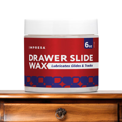 Impresa 6oz. Jar Drawer Wax Sliding Wood Lubricant, Reduce Unwanted Friction, Drawer & Door Hinge Lubricant, Long-Lasting Metal and Wood Wax for Drawers