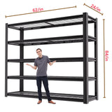 LI JIU HOME 62" W x 24" D x 84" H Garage Shelving Heavy Duty Metal Shelving 3500LBS Storage Shelves Adjustable Metal Shelves for Storage Industrial Garage Shelves for Warehouse Basement LI JIU HOME