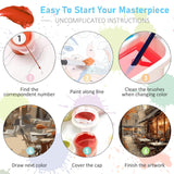 Paint by Numbers Kit for Adults- Street Cafe Adult Paint by Number Kits on Canvas for Beginners, Fall Scene DIY Acrylic Oil Number Painting Kits for Home Wall Decor Gift 16"x 20" (without Frame) Offito