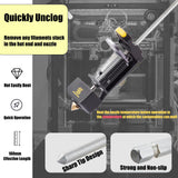 XIFOWE Clog Poke 3D Printer Accessories, Φ1.7mm L200mm Prolong Throat Piercing Needle Tool for Any 1.75mm Nozzles, 3D Printer Nozzle Cleaning Kit, Removable Needle, Quick Dredging, Reuse The Handle XIFOWE