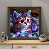 SHICERNHJ Cat Diamond Art Painting Kits,5D Full Round Drill Fluorescent Cat Diamond Art Kits for Adults Beginner,DIY Diamonds Dot Gem Art for Adults Home Wall Decor 12 x 12inch SHICERNHJ