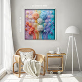 Flower Puzzles for Adults 1000 Pieces, Impossible Floral Puzzles, Colorful Rainbow Gradient Puzzle Hard，Challenging Spring Jigsaw Puzzles 1000 Pieces PICKFORU