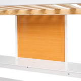 Bellemave Twin Loft Bed with Desk and Storage – Solid Wood Frame in White Bellemave