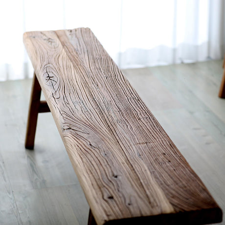 HXFAAFXH Farmhouse Wood Bench Indoor Dining Bench Seat for Living Room and Entryway with Armless Design and Short Height, Solid Wood Shoe Bench for Room, Bedroom(100x30x45/39.4x11.8x17.7in) HXFAAFXH