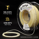 YXPOLYER PVA Filament Quick Water Soluable Dissolvable Support Material 1.75mm 1kg for 3D Printing Filament PLA TPU PETG ABS Nylon, AMS-Compatible Polyvinyl Alcohol Nature Color yxpolyer