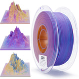 ZIRO PLA Filament 1.75mm, Matte Multicolors 3D Printer Filament, Color Change with Angle, Tri-Colors 3-in-1 Chrome, Dimensional Accuracy +/-0.03mm, Fit Most FDM 3D Printers,1KG Spool, Purple Sunset ZIRO