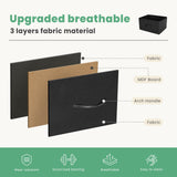 DUMOS TV Stand Dresser for Bedroom with 5 Fabric Drawer,Entertainment Center for 45 inch Television, Media Console Table with Storage, Open Shelf, Adjustable Feet, Living Room Furniture, Black DUMOS