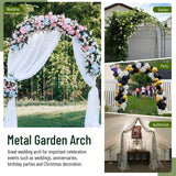 Zhisheng Garden Arbors,7.9Ft Metal Garden Arbors Green Wedding Arch for Climbing Plant Outdoor Wedding Christmas Party Decoration,240CM GZYF
