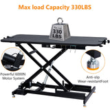 60" Electric Dog Grooming Table, Heavy Duty X-Lift Structural Hydraulic Max Load 350Lbs Professional Pet Grooming Table for Dogs & Cats with Adjustable Overhead Arm, Noose Height Range 9.4''-39.4'' MERXENG