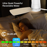 Atolit Ceiling Fans with Lights,42 inch,Quiet Reversible Motor,Easy to Install,6 Speeds,3CCT,Timer, White Modern Ceiling Fan for Living Room, Bedroom, Kitchen, Dining room, Office Atolit