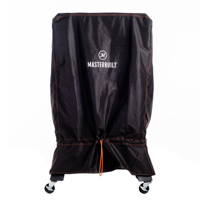 Masterbuilt® 40-inch Vertical BBQ Smoker with Legs Weather-Resistant Polyester Cover with Adjustable Drawstring in Black, Model MB20080321