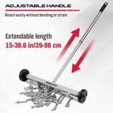 Magnet Sweeper Magnetic Nail Roller: 17-Inch Heavy Duty Magnet Nail Pickup Rolling Tool with Telescoping Adjustable Handle 8.8-Pound Capacity Ideal for Workshop Garage Yard Construction Cleanup SEDY