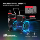 VIVOHOME Airbrush Kit with Dual Fan Air Compressor and 3 Dual Action Airbrush Gun, Gravity and Siphon Feed, Quiet Air Brush Set with 8 Primary Opaque Colors, Cleaning Brush, 2 Cup VIVOHOME