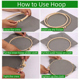 DIY Punch Needle Kits for Beginners Santa Claus with Hoop Punch Needle Starter Craft Embroidery Set Easy for Adults and Children Festival Gift and Decoration 20x20cm-9 Generic