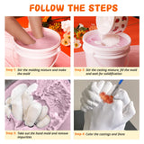 HTVRONT Hand Casting Kit Couples - Plaster Hand Mold Casting Kit with Practice Kit for Family, Valentines Day Gift for Men & Women Sculpture Hand Molding Kit, Anniversary Birthday Wedding Gift HTVRONT