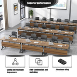 Folding Conference Table,Modern Mobile Meeting Table with Silent Wheels,Large Conference Room Tables,Flip Top Mobile Training Table for Office,Meeting Room,Classroom (8pack 70.8 * 21.6 * 29.5) Molpeiy