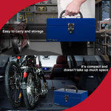 P.I.T. Small Tool Box,Portable Removable Tray Heavy Steel Tool Box with Metal Latch Closure,Blue,Tool Storage, Lockable,Mini Tool Box,Small Tool Case for Household, Warehouse,Tools Storage,Home DIY P.I.T.