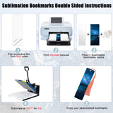 50 Pcs Sublimation Bookmarks Double Sided, 6" x 1.5" Sublimation Bookmark Blank Bulk Plastic Sublimation Blanks DIY Bookmarks with Hole and Colorful Tassels for Crafts Gift (Ultra Thin Plastic) ToBeAce
