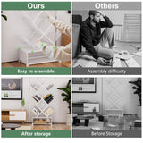 Gintan 9-Tier Corner Bookshelf with Storage,Bedroom Shelves Folding Bookshelves,No Installation Required Shelf Tree Bookcase for Living Room,Study,Home Office,Bed Room (White) Gintan