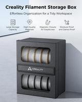 Creality Official Filament Storage Box, Moisture-proof and Dust-proof, Heavy Duty Metal Holder Rack for Filaments Organzied, 2-Tier Storage Shelves for 3D Printing Business, Studio, Office Workshop Creality