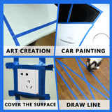 SWRT 2 Inch x 55 Yards x 12 Rolls (660 Total Yards) Premium Blue Painters Tape - Masking Tape, Paint Tape, Multi-Surface Blue Tape for Painting, No Residue, Easy Removal, Decorating, Trim, Crafts SWRT