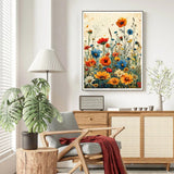 Benjenes Diamond Art Kits for Adults, Wild Flowers Diamond Painting Kits for Adults, 5D DIY Round Drill Gem Art Paint with Diamonds Dots Crafts Kits for Home Decor Gift 12x16inch Benjenes