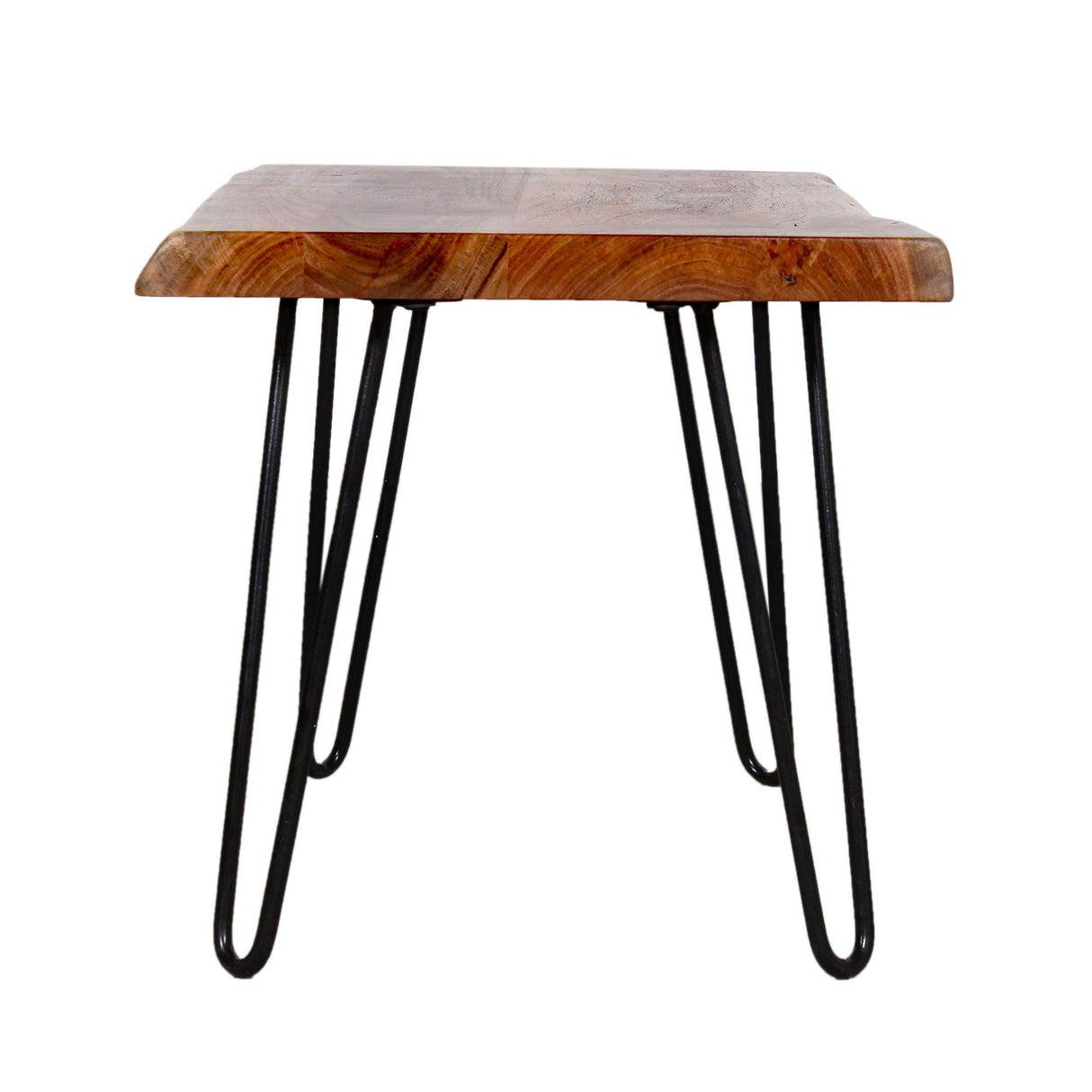 Alaterre Furniture Hairpin Natural End Table, Live Edge 15 in x 20 in x 27 in Alaterre Furniture