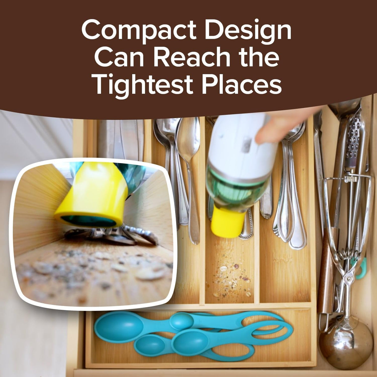 Duck Compact Cordless Vacuum by Horsepower, Ultra-Powerful, Strong Suction, AS-SEEN-ON-TV, Easy To Store, Rechargeable. Home, Auto, Pet Hair, Fits In Tiny Crevices, Includes Hose, Crevice Tool & Brush Horsepower