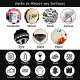 TFIVE White Paint Marker Paint Pens - 2 Pack Acrylic Permanent Marker, 0.7mm Extra Fine Tip Paint Pen for Art Projects, Drawing, Rock Painting, Ceramic, Glass, Wood, Plastic, Metal, Canvas DIY Crafts TFIVE