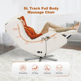 COLAMY Zero-Gravity Massage Chair | Massage and Leisure Dual-Use Chair,360° Swivel,Heat, Low-Noise 3D Bluetooth Speaker | Living Room, Bedroom（White COLAMY