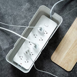 Cable Management Box by Baskiss, 12x5x4.5 inches, Wood Lid, Wire Organizer for Desk TV Computer USB Hub System to Cover and Hide & Power Strips & Cords Baskiss