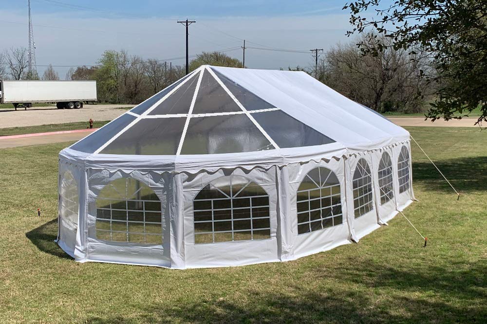 DELTA 40'x21' PVC Marquee Tents for Parties, Large Party Tent, Outdoor Wedding Tent, Heavy Duty Fire Retardard Waterproof Canopy, Carpas para Fiestas, Outdoor Event + Storage Bags DELTA