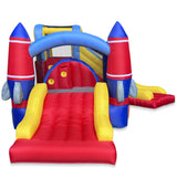 Cloud 9 Inflatable Rocket Bounce House with Blower, Bouncer for Kids with Two Slides and Large Jumping Area Cloud 9