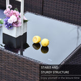 Gotland 7-Piece Outdoor Patio Furniture Set - All-Weather PE Rattan Sectional Wicker with Replaceable Khaki Waterproof Cushions & Coffee Table Gotland