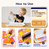 Marbling Paint Art Kit for Kids, Arts and Crafts Set for Girls & Boys Ages 8-12, Craft Kits with 16ml-12pcs & 25 Papers, Art Supplies, Birthday Gifts & Creative Toys for Kids Age 8 9 10 Year TMOL