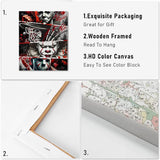 VIGEGU 2 Pack Halloween Paint by Numbers Kit for Adults with Framed,Horror Paint by Number DIY Adult Paint by Number Kits for Wall Decor 10x12in VIGEGU