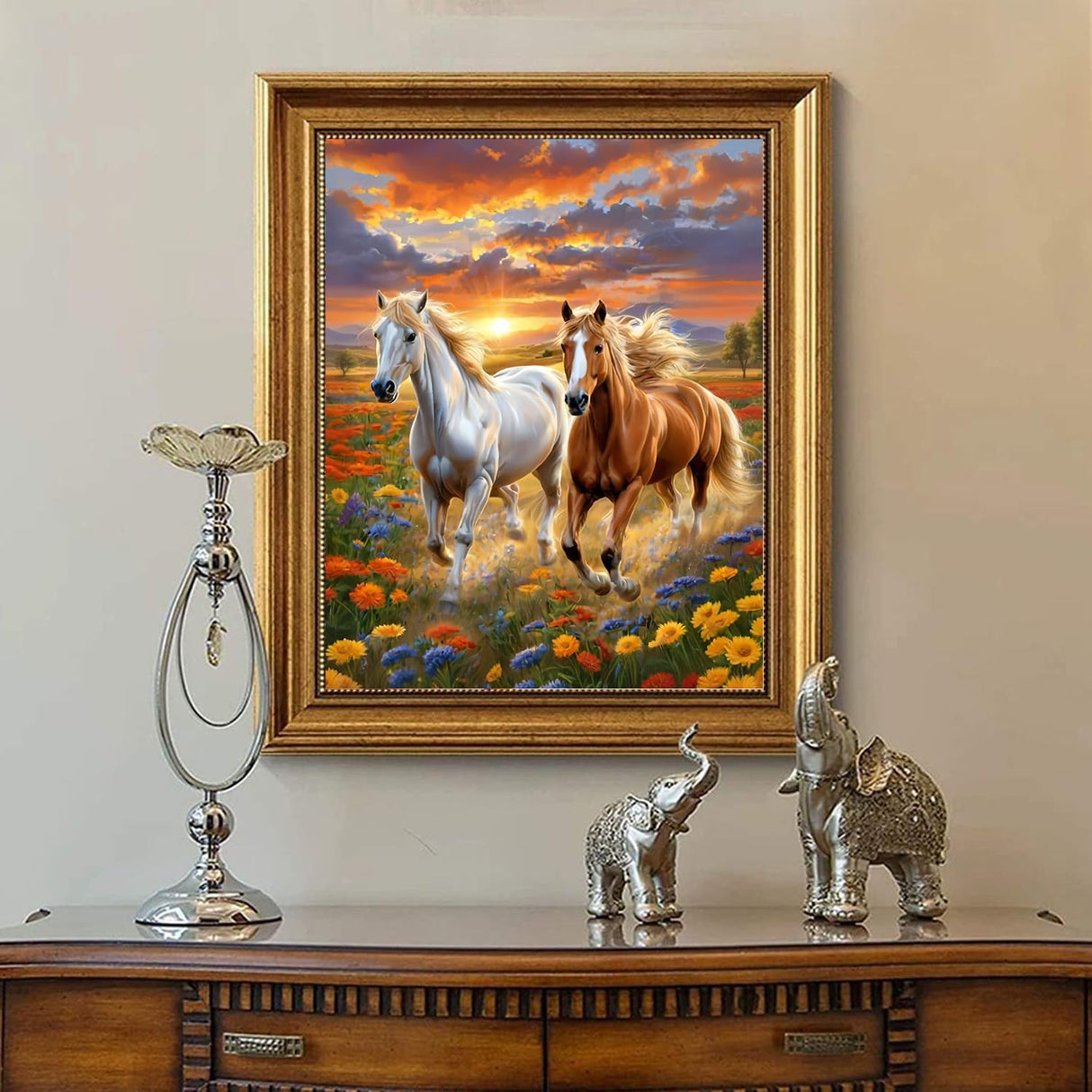 cviokrdu Horse Paint by Numbers for Adults-Horse Paint by Number on Canvas Without Frame, DIY Animal Oil Painting for Gift Home Wall Decor (16x20inch) cviokrdu