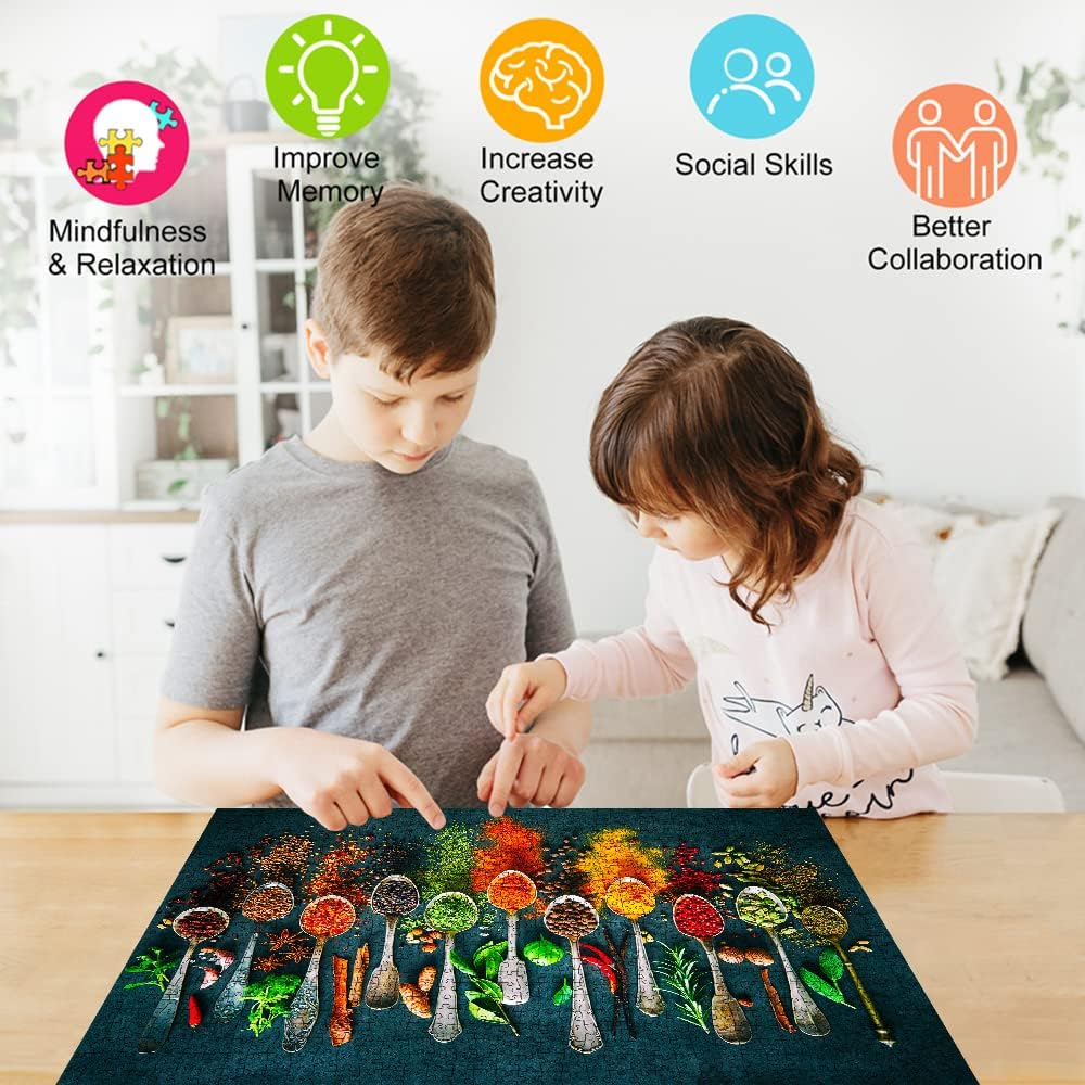 Jigsaw Puzzles for Adults 1000 Piece Puzzle for Adults 1000 Pieces Puzzle 1000 Pieces-World Spices HUADADA