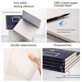 Non-Warping Watercolor Paper Block - 100% Cotton Paper,20 Sheets of 160lb/350gsm Cold Press Watercolor Art Supplies for Wet, Dry, and Mixed Media Painting - Premium Art Paper (7 x 5'') PaperPopular