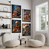 ZXQL 4 Pack Paint by Numbers Kit for Adults, Flowers and Skull DIY Adult Paint by Number Kits Pack Beginners Easy Acrylic On Canvas for Painting Home Decor Creative Wall Art 24x30 inches (mm-2) ZXQL