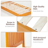 Solid Wood Twin Bed Frame with Headboard and Storage, No Box Spring Required Capacmkseh