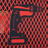 AZBESTPRO Power Tool Organizer Wall Mount Heavy Duty, 3 Tier 4 Drill Holder 17 Inch, Tool Holder and Storage Rack for Garage Organization (Red) AZBESTPRO