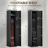 KAER 2-3 Gun Safe,Long Gun Safe for Rifles and Pistols,Rifle Safes for Home Gun Safes for Rifles,Multi-Function Gun Cabinet with Removable Gun Racks,Pistol Pockets (2-3 GUN) KAER