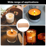 120 Pcs Wood Candle Wicks for Candle Making Kit, Wood Wicks for Candles Making, Wooden Wicks for Candlemaking, Smokeless Natural Crackling Wooden Candle Wicks for Candle Making, Inclu 60 Bases MUZHUPGUZ